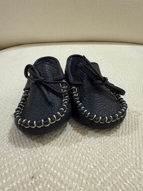 Elephantito Moccasin Shoes with Contrast Stitching